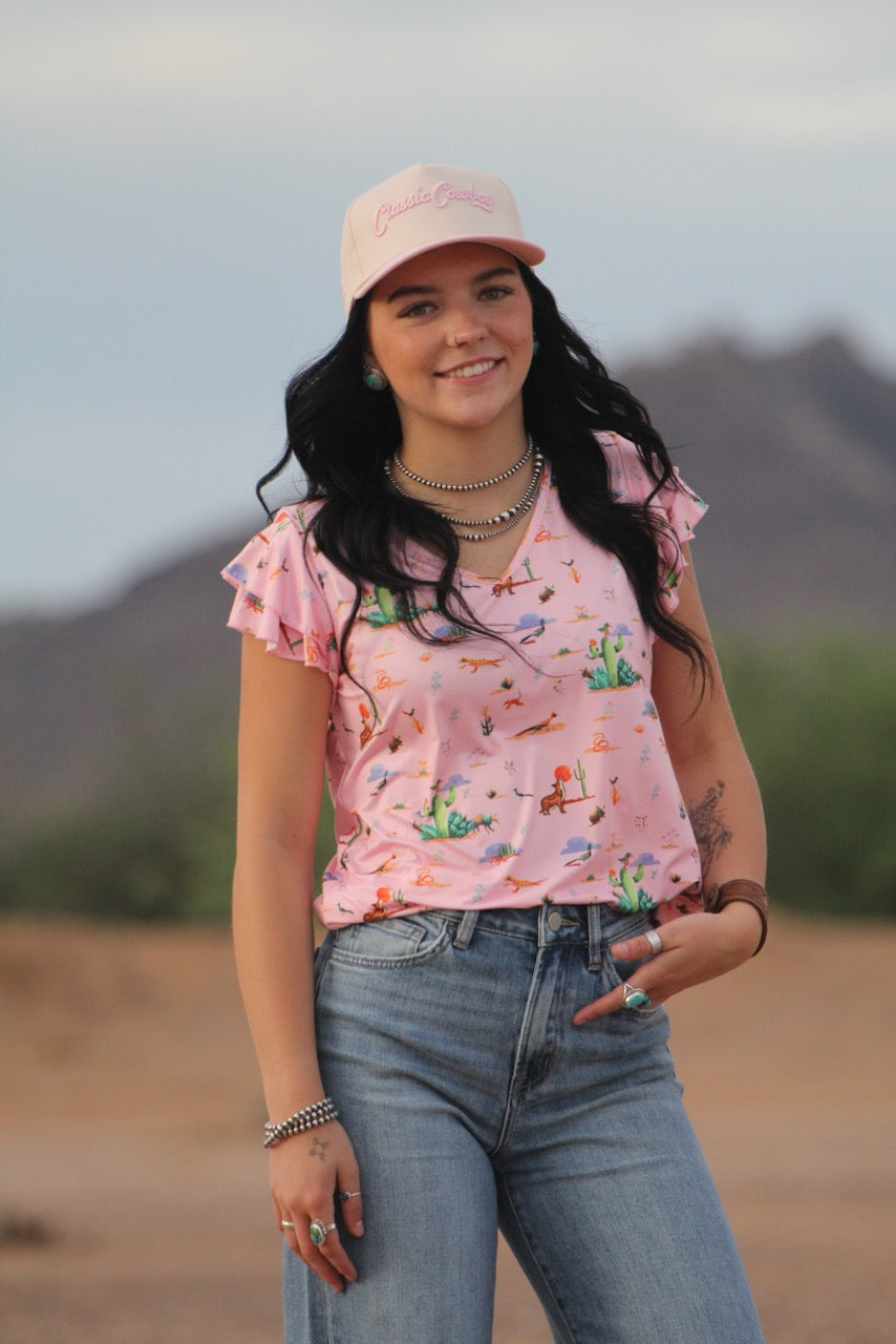 Cactus & Coyote V-Neck