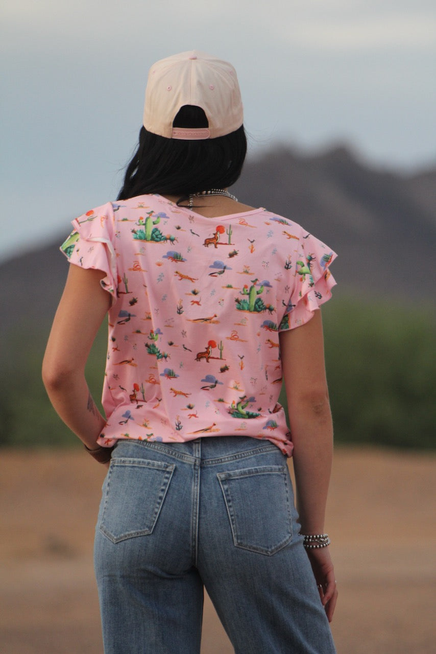 Cactus & Coyote V-Neck