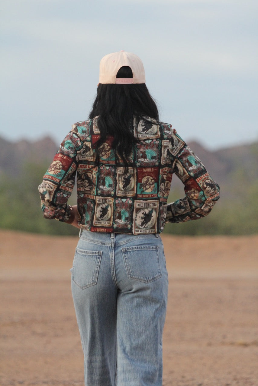 Cowboy Print Button Up