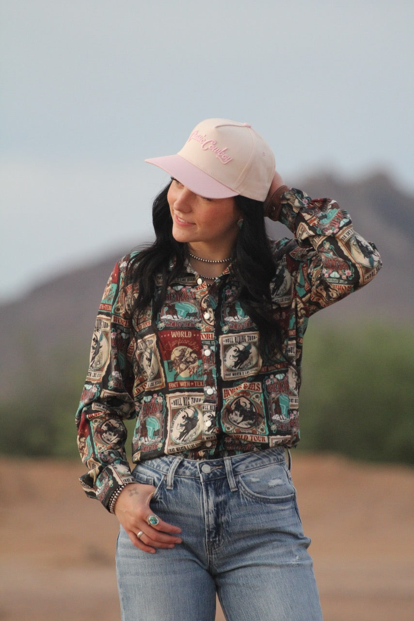 Cowboy Print Button Up