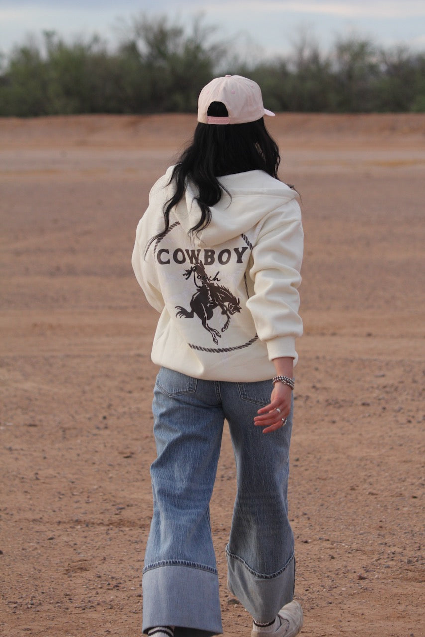 Zip Up Cowboy Sweatshirt