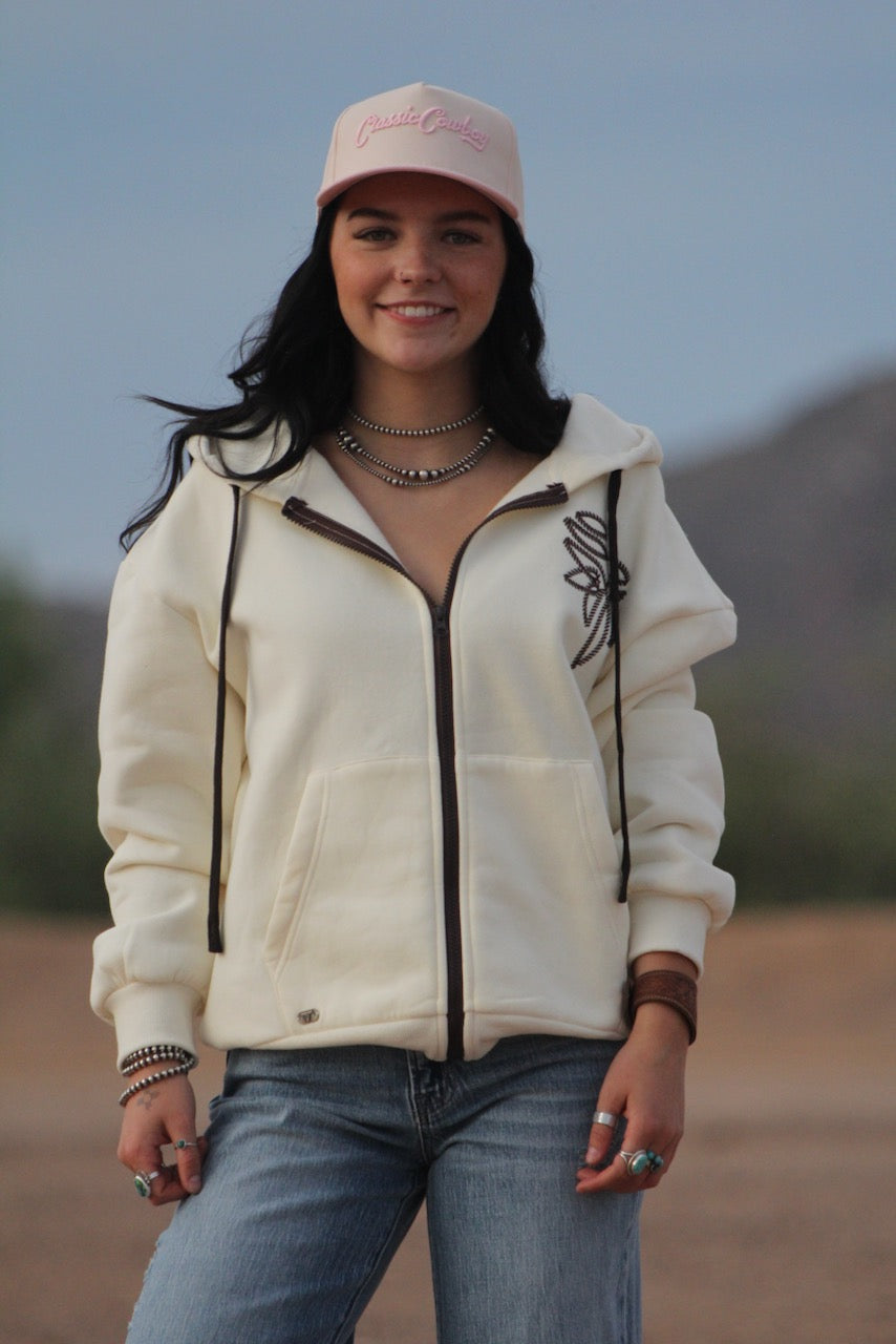 Zip Up Cowboy Sweatshirt